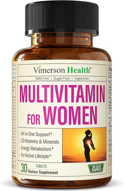 Multivitamin for Women - Daily Womens Multivitamin & Multimineral with Vitamin A, C, D, E, B12, Zinc and Iron. Vitamins for Women - Womens Vitamins for Energy, Focus, and Womens Health. 30 Tablets