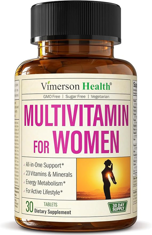 Multivitamin for Women - Daily Womens Multivitamin & Multimineral with Vitamin A, C, D, E, B12, Zinc and Iron. Vitamins for Women - Womens Vitamins for Energy, Focus, and Womens Health. 30 Tablets