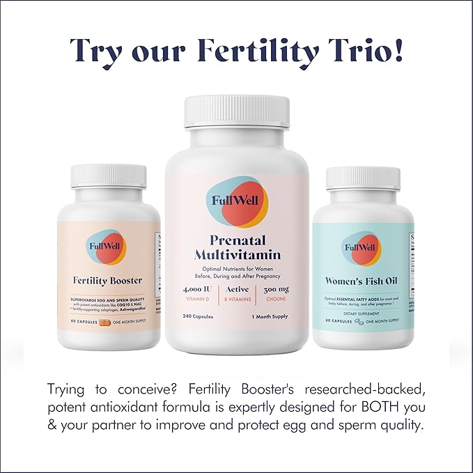 Fertility Booster for Men & Women | Conception Support for Healthy Egg Quality, Sperm Motility and Strength | Dietitian-Formulated | Ashwagandha, CoQ10 & NAC, 3rd Party Tested, 30 Servings