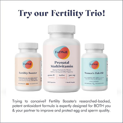 Fertility Booster for Men & Women | Conception Support for Healthy Egg Quality, Sperm Motility and Strength | Dietitian-Formulated | Ashwagandha, CoQ10 & NAC, 3rd Party Tested, 30 Servings