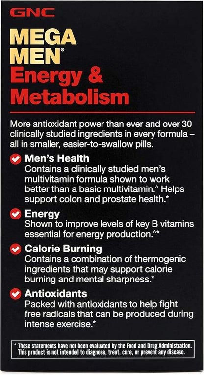 GNC Mega Men Energy Metabolism 90 Caplets