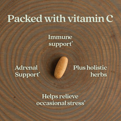 New Chapter® Vitamin C Immune Defense Supplement + Elderberry – Excellent Source of Vitamin C, One Daily Tablet for Healthy Immune Support, Made with Organic Herbs, Non-GMO, Gluten Free, 90 ct