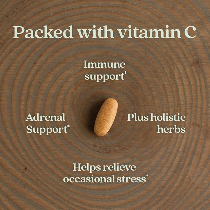 New Chapter® Vitamin C Immune Defense Supplement + Elderberry – Excellent Source of Vitamin C, One Daily Tablet for Healthy Immune Support, Made with Organic Herbs, Non-GMO, Gluten Free, 90 ct