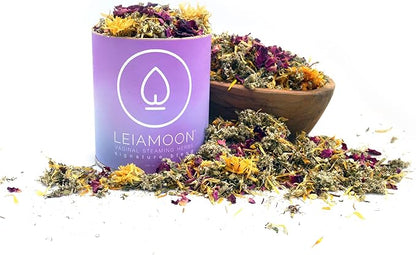 Yoni Steam Herbs Signature Blend, Yoni Herbs for Cleansing and Toning, Use in V Steam Seat or Sitz Bath, Up to 11 Steams, 1.5 oz - Leiamoon