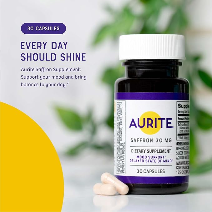 Saffron Supplement for Women & Men. 30 Count, Vegetarian Friendly, Non-GMO, Gluten-Free, Soy-Free (1 Month of Supply)