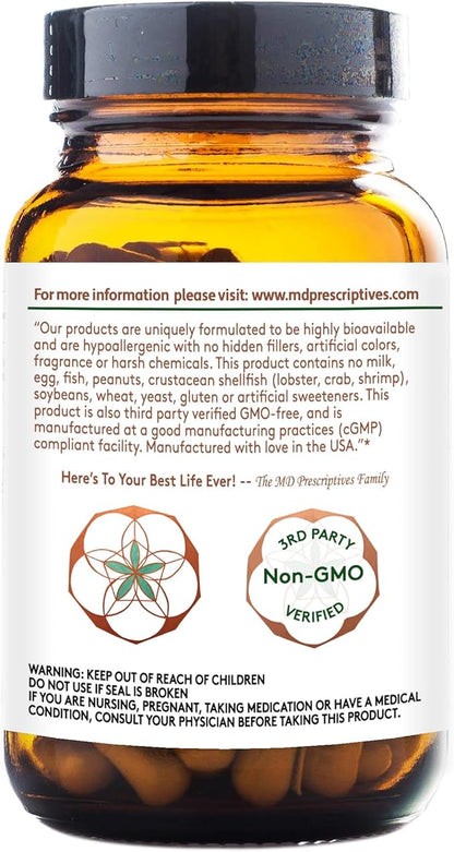 Rose C MD – Synergistic Vitamin C Dietary Supplement with Antioxidants: Rose HIPS, Ascorbic Acid & Zinc – 90 Capsules