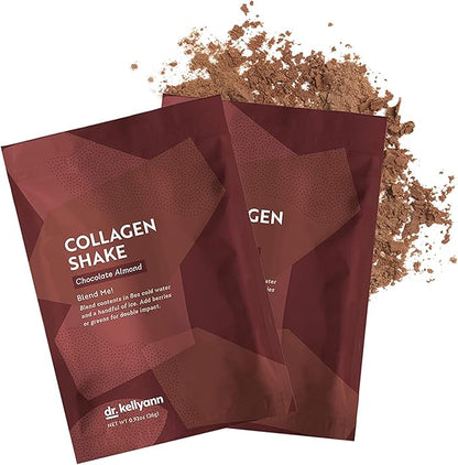 Dr. Kellyann Keto Chocolate Almond Shakes (7 Servings) – Grass-Fed Collagen Protein, Keto & Paleo-Friendly, Gluten-Free