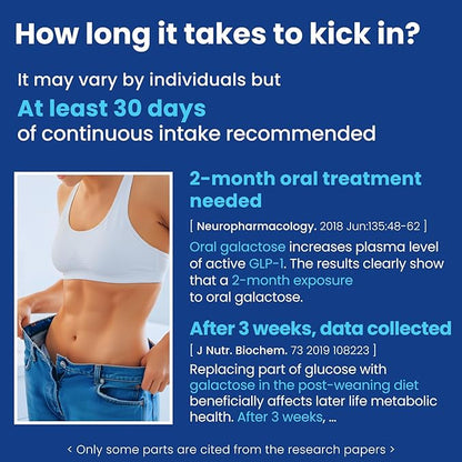 Original 2 Packs, 180 Servings, Naturally Supports GLP-1 Level Elevation, Galactose Included, Gut Health, Prebiotics, Chewable