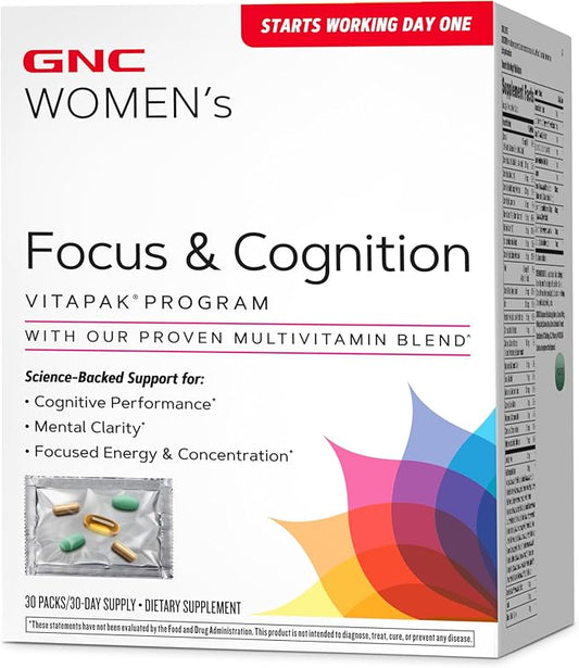 GNC Women's Focus & Cognition Vitapak Program (30 Servings)