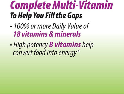 Nature's Way Alive! Garden Goodness Multivitamin for Women, High Potency B-Vitamins to Support Cellular Energy*, 1 Serving Veggies & Fruits**, 60 Tablets
