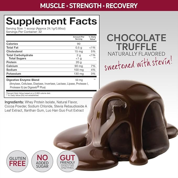 nPower Nutrition Protein Powder for Women, Chocolate Truffle, 100% Grass-Fed Whey Protein Isolate, 20g Protein, Low Carb, 32 Servings
