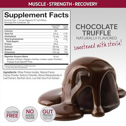 nPower Nutrition Protein Powder for Women, Chocolate Truffle, 100% Grass-Fed Whey Protein Isolate, 20g Protein, Low Carb, 32 Servings