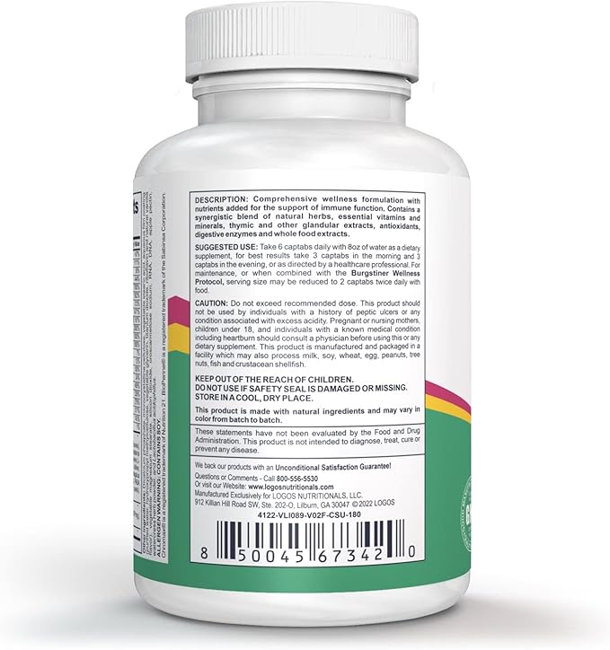 Complete Thymic Formula™, Comprehensive Multivitamin & Multimineral with Thymus Glandular Extracts (180 Count (Pack of 1)