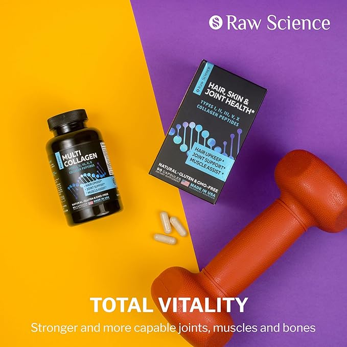 Multi Collagen Pills - Collagen Supplements for Women & Men, Bovine Collagen Bone Supplements, Hydrolyzed Collagen for Skin, Hair & Nails - Made In USA, Gluten Free 90 Multi Collagen Peptides Capsules