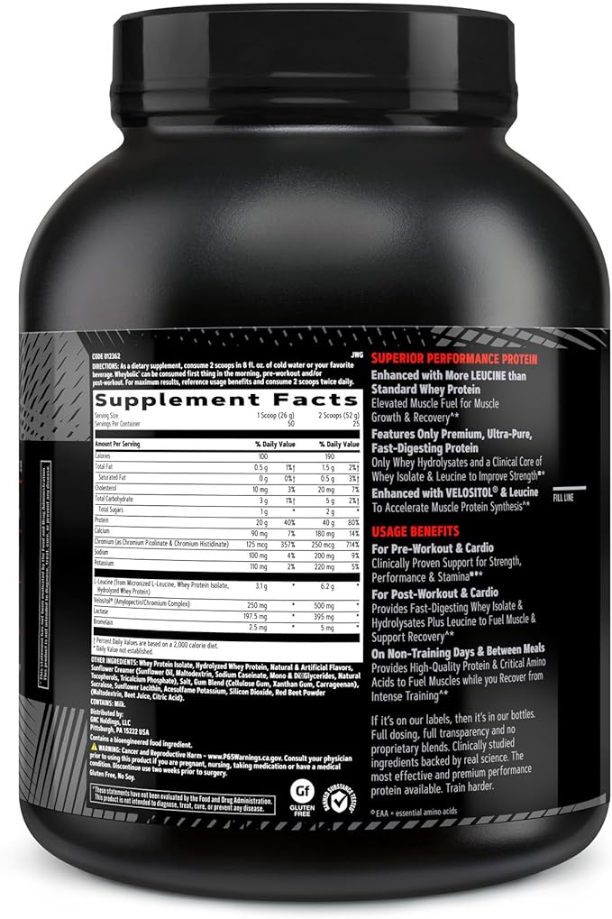 GNC AMP Wheybolic Whey Protein Powder Isolate with BCAA | Targeted Muscle Building and Workout Support Formula | Gluten Free | Fruity Crisps | 25 Servings