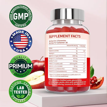 (3 Pack) Keto ACV Gummies Extreme of 1500MG, Gummies, Apple Cider Vinegar Formulated Along with Pomegranate Beet Juice Powder and B12, Vegan and Non GMO, 180 Gummys