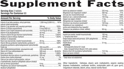 Country Life Max for Women - Multivitamin and Mineral Complex, Iron-free - 120 Tablets