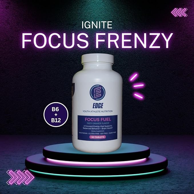 Elevate Young Athletes' Brilliance with Focus Fuel: Natural Focus and Performance Supplement for Kids | Enhance Concentration, Clarity, and Performance for Youth Athletes