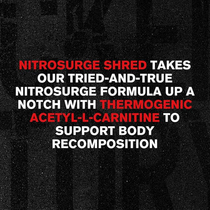 Jacked Factory NITROSURGE Shred Pre Workout Supplement - Energy Booster, Instant Strength Gains, Sharp Focus, Powerful Pumps - Nitric Oxide Booster & PreWorkout Powder - 30Sv, Orange Pineapple