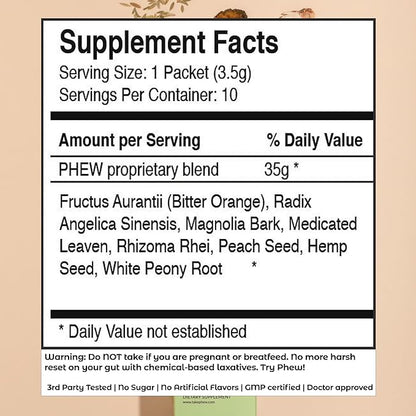 Natural Herbal Colon Cleanse for Constipation Relief and Gut Health by Phew - Colon Constipation Relief Supplement for Gentle Detox, Made with Bitter Orange, and Magnolia Bark (10 Pack)
