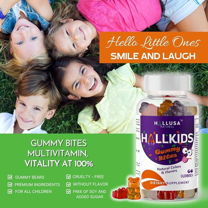 Multivitaminas para Niños en Gomitas Refuerza su sistema inmune, su concentración y Memoria contiene Vitaminas A,C,D,E,B en todas sus categorias