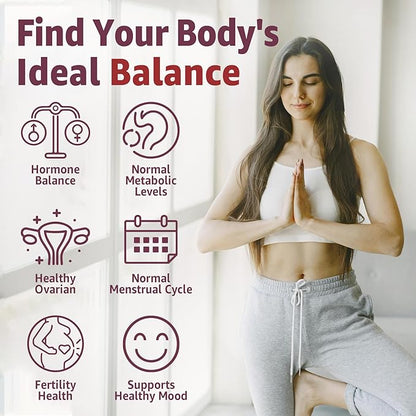 Myo-Inositol & D-Chiro Inositol Gummies 2050mg for Women with Vegan Omega-3 + D3, Magnesium Glycinate, Methyl Folate + B12, 40:1 Ratio Inositol for Hormone Balance, Fertility & Ovarian, Sugar Free