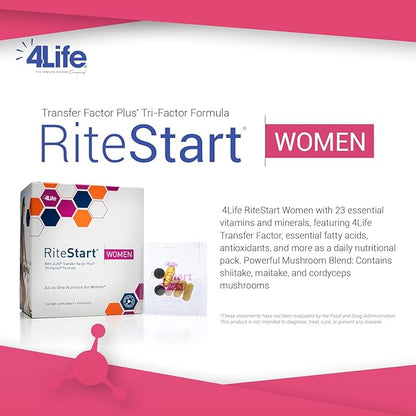 4Life RiteStart Women - Daily Nutritional Pack Supports Immune System Health - Daily Supplement Formula with Zinc, Vitamin C, Biotin, Iron, and Selenium - 1 Box (30 Packets)