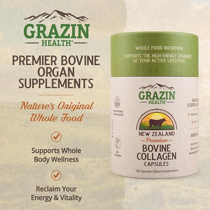 Grass Fed Bovine Collagen: 3000 Mg per Serving (30 Servings)