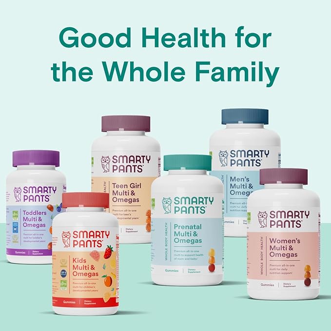 SmartyPants Prenatal Vitamins for Women, Multivitamin Gummies: Pre and Postnatal Vitamins, Biotin, Methylfolate, Vitamin D3, C, Vitamin B12, B6, Vitamin A, K & Zinc, 60 Count (30 Day Supply)