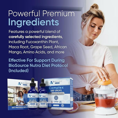 Complex Diet Drops – Best Natural Drops for Men and Women (2 Bottle Pack) - 60 Day Supply