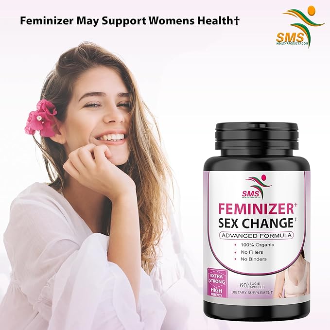Feminizer Sex Change Capsules Pueraria Mirifica Potent Estrogen Hormone Complex for Trans Women - Breasts Booty Hair Skin Nails - Transgender Ladyboy Queer LGBT