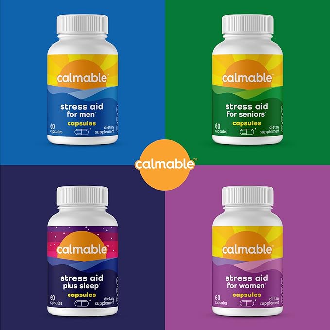 Stress Relief Aid for Teens - Vegan - Pyridoxine B6, L-Theanine - Vitamin Dietary Supplement - 60 Capsules