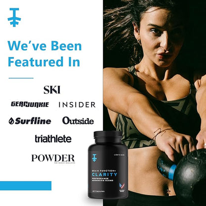 PROTEKT Lions Mane Supplement Capsules - Lion's Mane & Reishi Mushroom Capsules, Nootropics Brain Supplements for Memory and Focus, Mushroom Supplement, Brain Energy Supplements - 60 Count