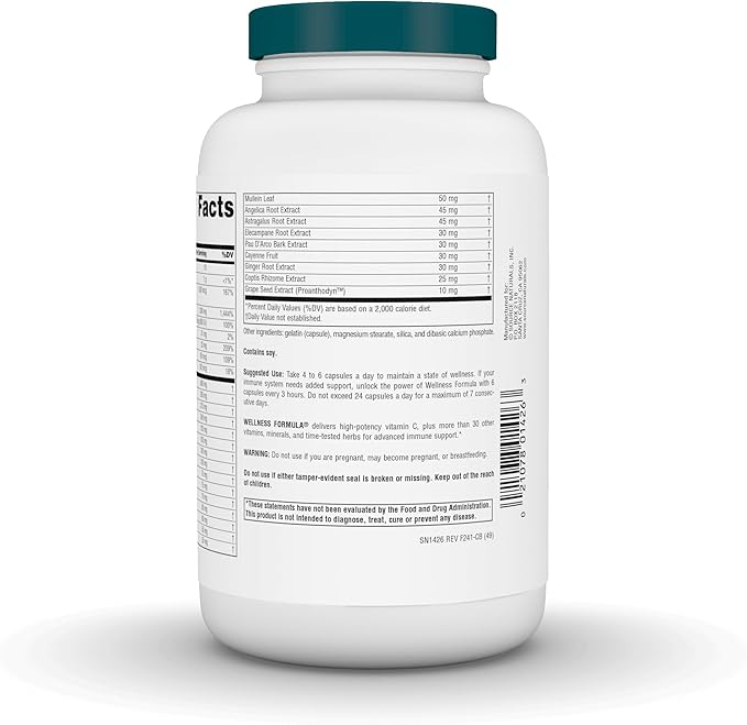 Source Naturals Wellness Formula Bio-Aligned Vitamins & Herbal Defense Advanced Immune Support* - Dietary Supplement & Immunity Booster - 240 Capsules