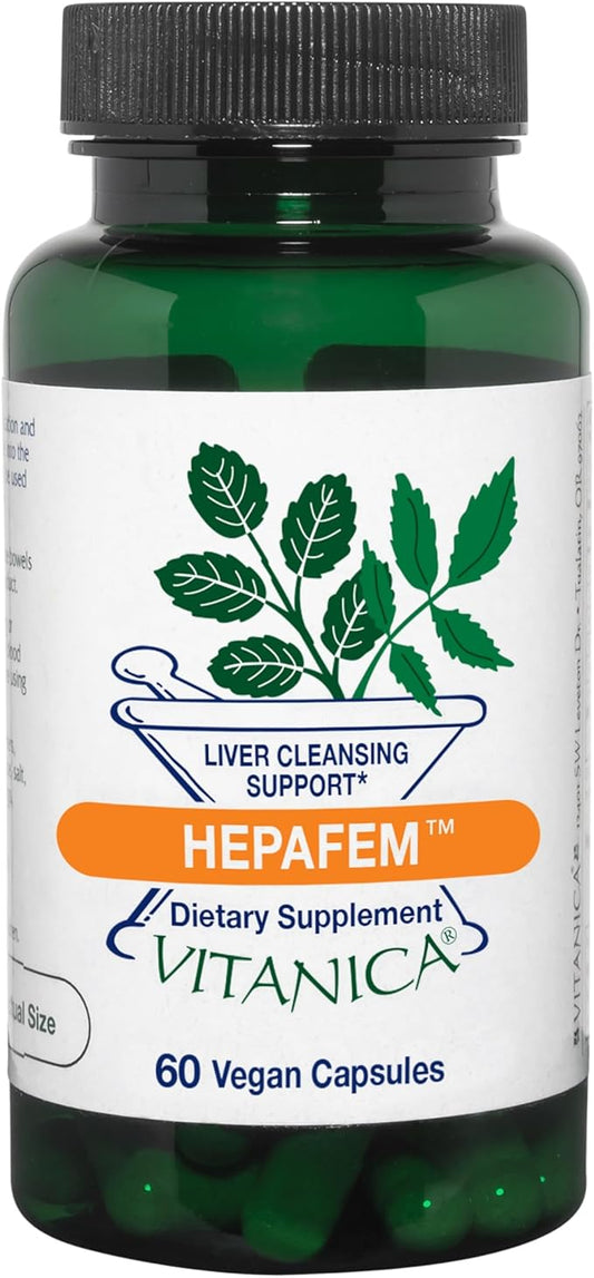 Vitanica Hepafem, Liver Cleansing Support, Vegan/Vegetarian, 60 Capsules