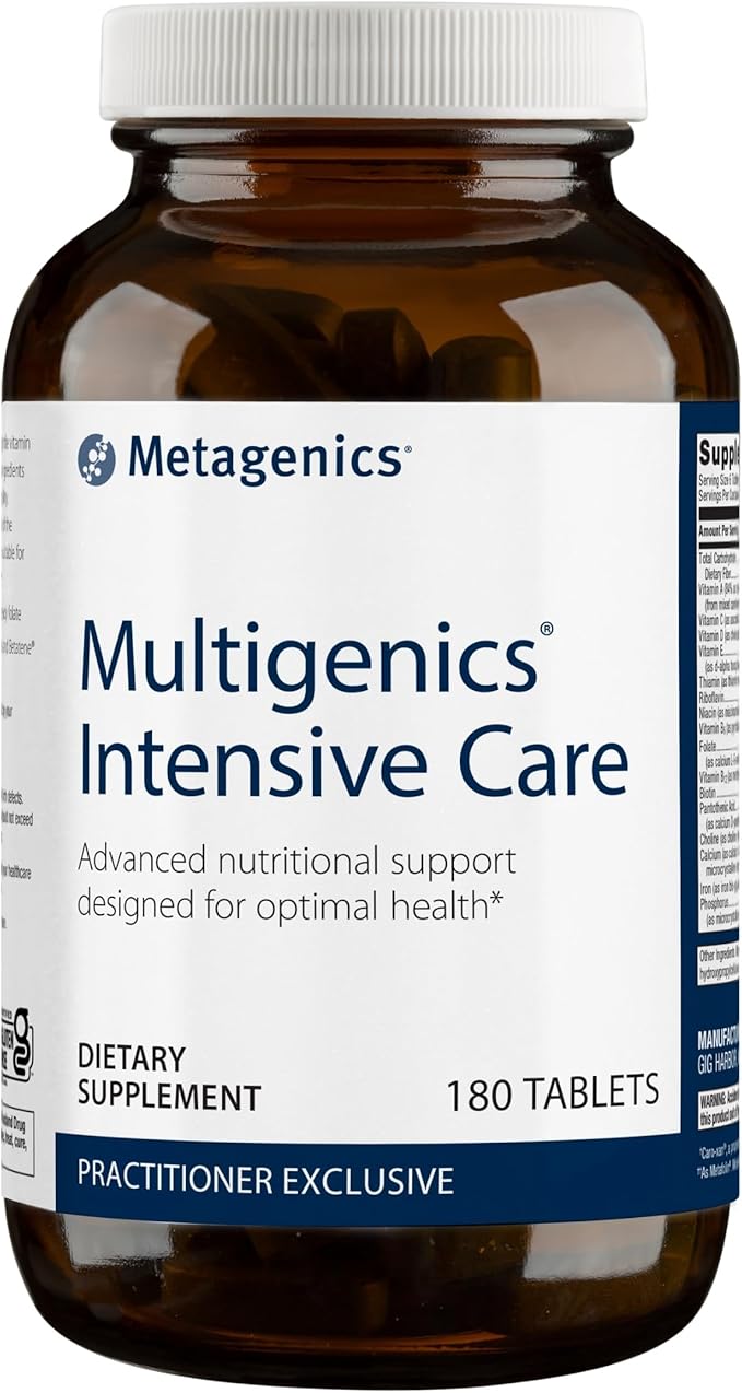 Metagenics Multigenics Intensive Care - Multivitamin - Dietary Supplements for Everyday - with Iron, Quercetin, Beta-Carotene, Ascorbic Acid & More - Non-GMO - Gluten-Free - 180 Tablets
