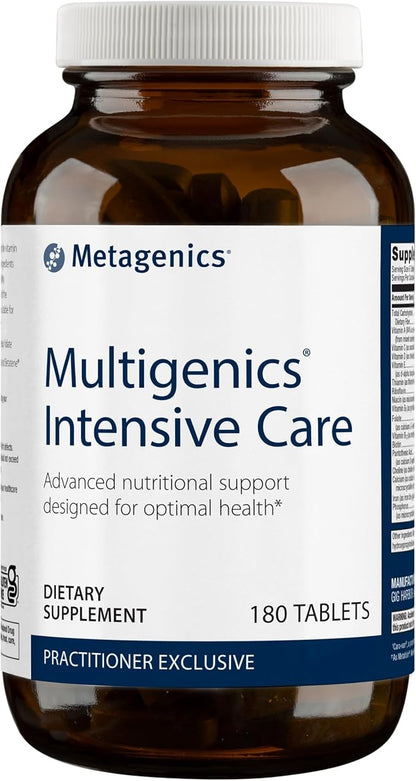 Metagenics Multigenics Intensive Care - Multivitamin - Dietary Supplements for Everyday - with Iron, Quercetin, Beta-Carotene, Ascorbic Acid & More - Non-GMO - Gluten-Free - 180 Tablets