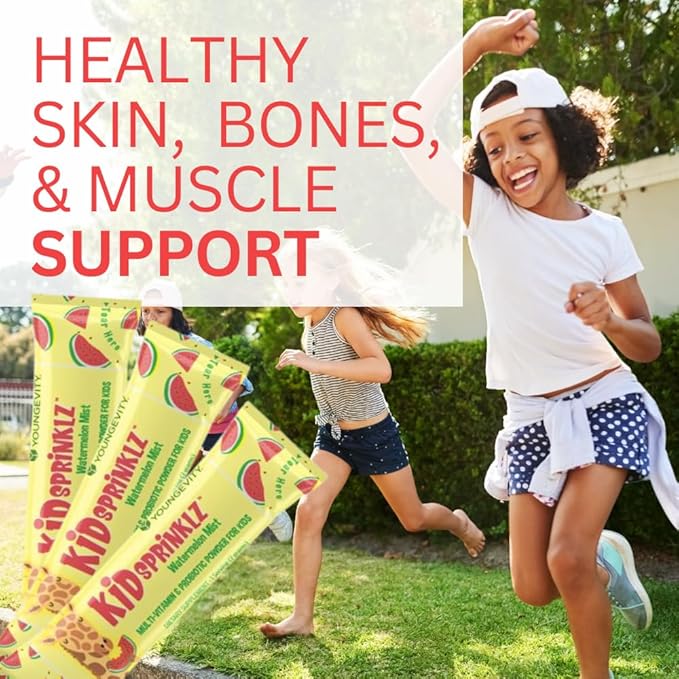 Youngevity Kidsprinklz Watermelon Mist Multi-vitamin Powder - Kids Multivitamin & Toddler Multivitamin - Vitamins, Minerals, & Probiotics - 30 Servings