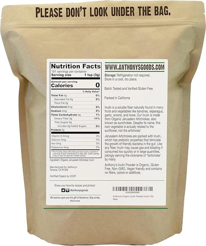 Anthony's Organic Inulin Powder (1 Pound)