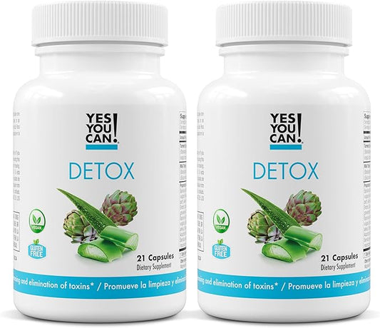 Yes You Can! Natural Detox Pills - Diuretic Cleanse with Electrolytes & Vitamins - Helps with Water Retention - Gluten-Free, 21 Capsules (2 Pack)