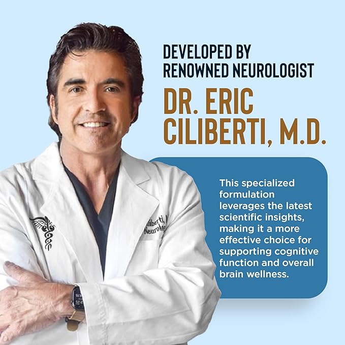 BrainIQ Nootropic Brain Supplements for Memory and Focus | Memory Supplement for Brain Health | Cognitive Supplement & Memory Pill with Lion's Mane, L-threonine & Coffee Extract | Vegan, 60 Capsules