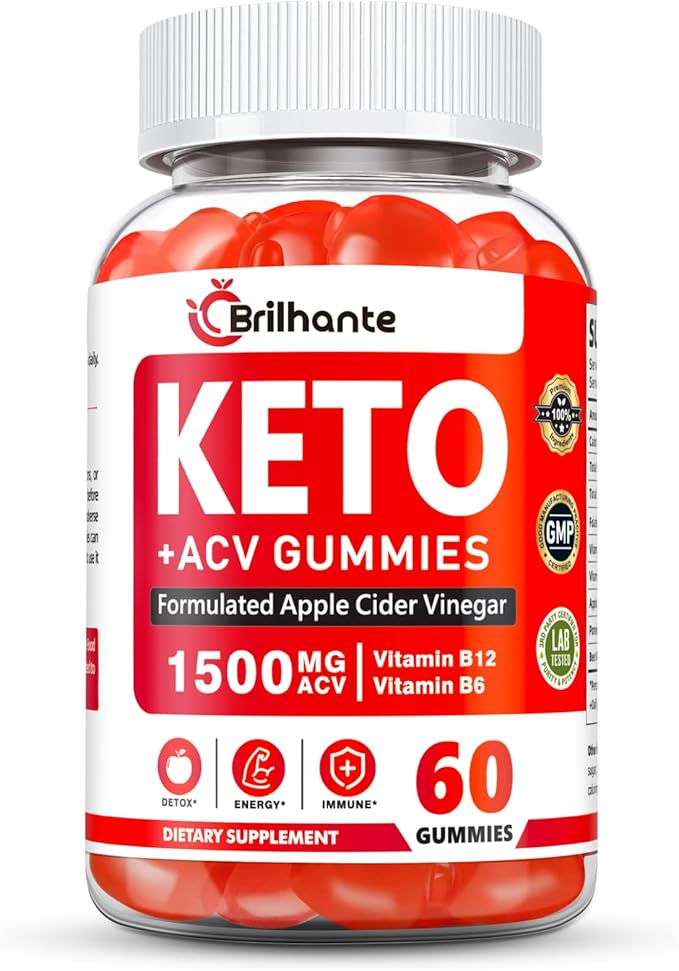 Regina Keto ACV Gummies, Apple Cider Vinegar Gummies with B12 for Energy & Wellness, for Man and Woman, Gelatin-Free, Delicious & Convenient (60 Count)