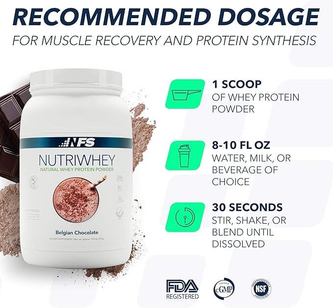 NF Sports Post Workout Nutri Whey Protein Powder,Dietary Supplement, Amino Energy, Supports Immunity, BCAA Powder, Protein Powered, Helps Fight Stress (Belgian Chocolate Powder, 920g, 23 Servings)