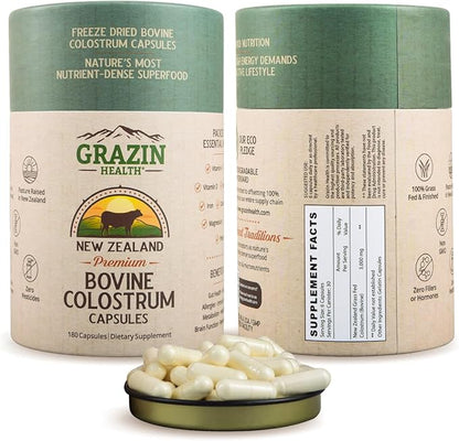 Grass Fed Bovine Colostrum: 3000Mg per Serving (500 mg per Capsule) (30 Servings)