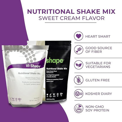 Vi Shape Original Nutritional Shake Mix Sweet Cream Flavor | 22oz (1 Bag, 24 Servings)