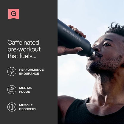 Gainful Pre Workout Powder Caffeinated with L Theanine, L Citrulline, Beta Alanine, BCAA's, Energy & Muscle Support, 14 Servings, Strawberry Lemonade