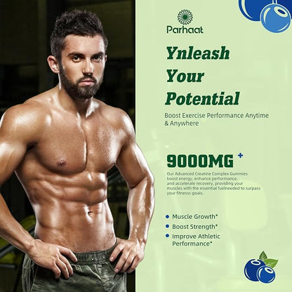 EAA Gummies 120 Gummies (Blueberry), 9000 mg Essential Amino Acids - All 9 Essential Aminos (EAA) and All Branched-Chain Aminos (BCAAs), Non-GMO, Gluten Free, Vegetarian Friendly