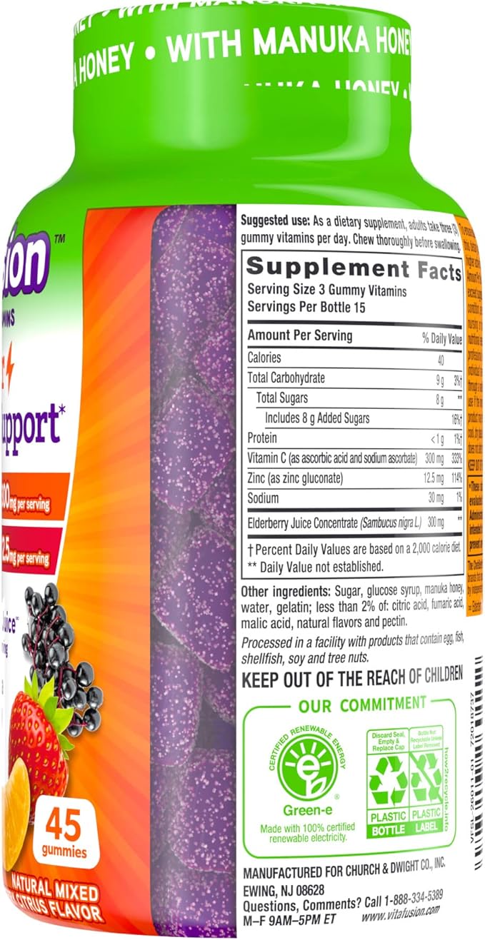 Vitafusion Super Immune Support Gummy Vitamins, 45ct