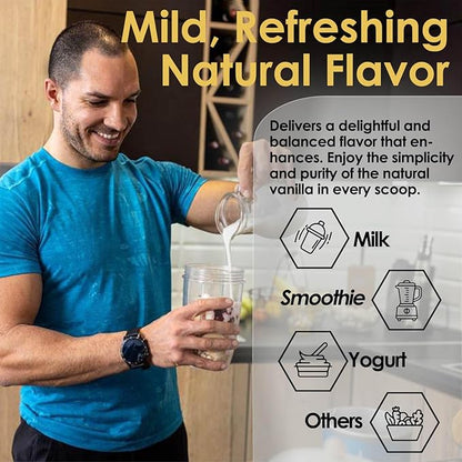 NATURE TARGET Isolate Whey Protein Powder Vanilla, 25g Protein Low Carb Sugar-Free & Gluten-Free, 5.5g BCAAs, Rich in Fibers & Minerals, 1.1 Pound, 16 Servings