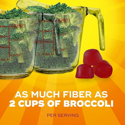 Metamucil Fiber Gummies for Adults with Vitamins C, D, B12 for Metabolism, No Sugar Added Citrus Berry Flavor, 5g Plant Based Prebiotic Fiber Supplement Blend, 120 Count